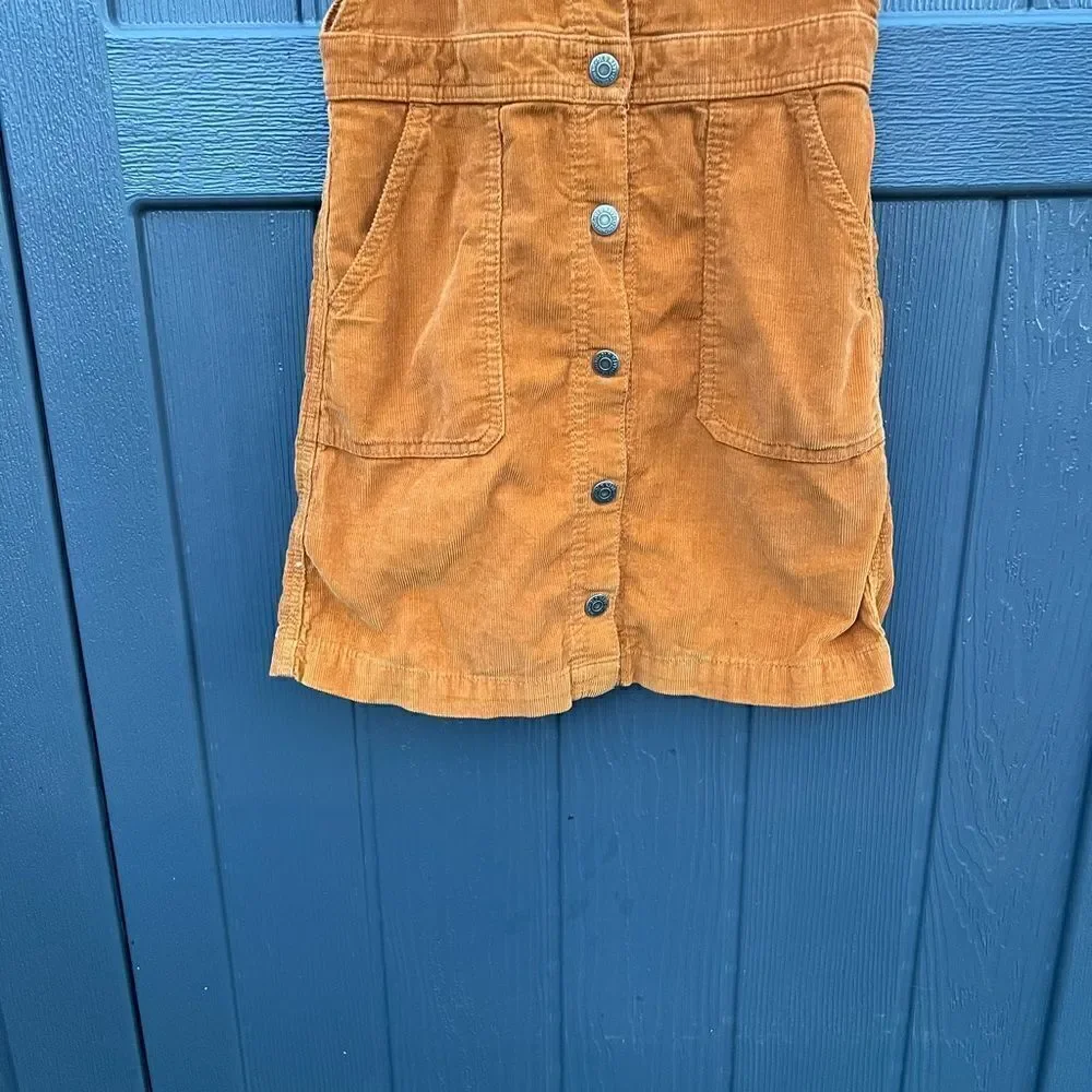 Old Navy Button Front Corduroy Skirtall in Safflower  L(10)